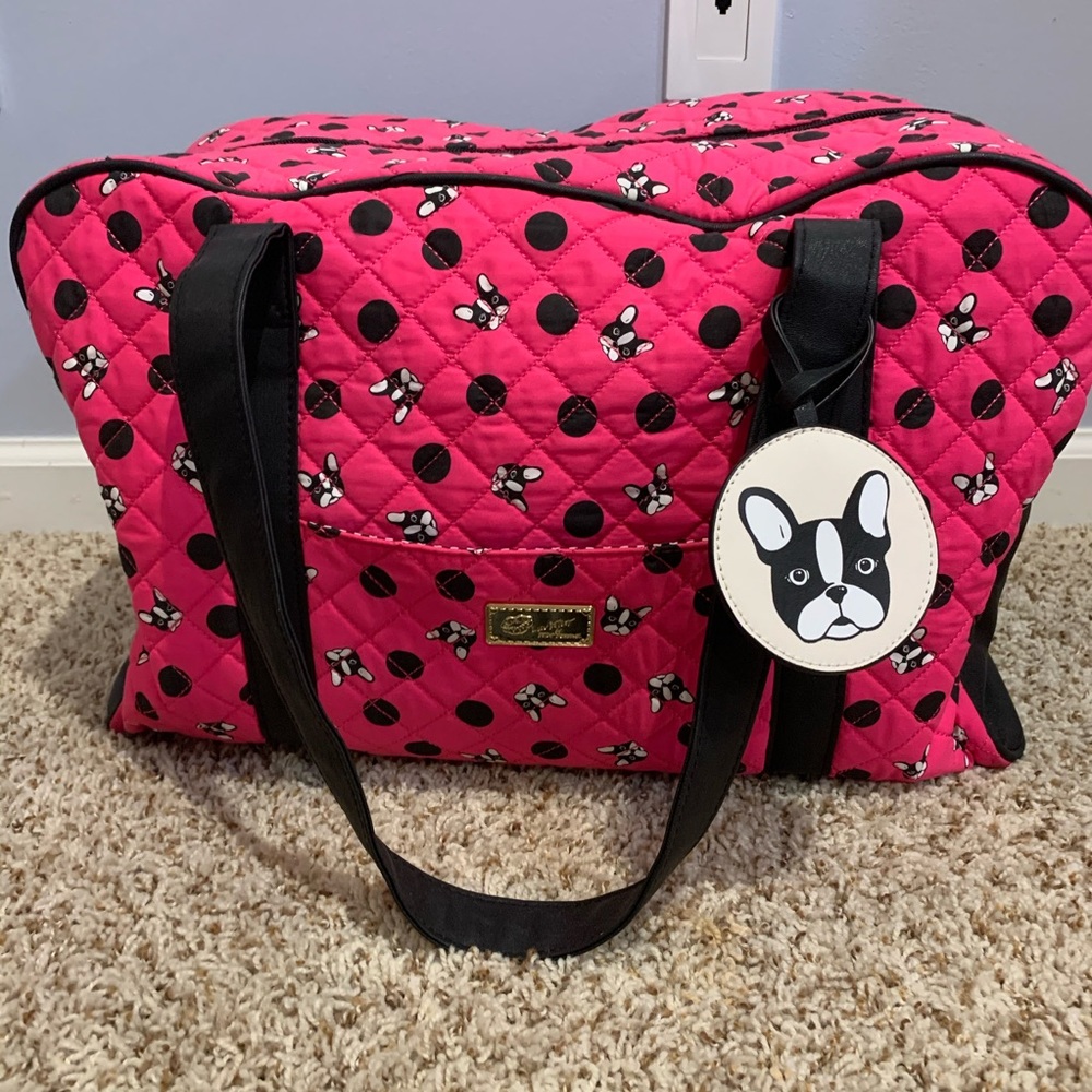 Betsey Johnson Boston terrier bag set